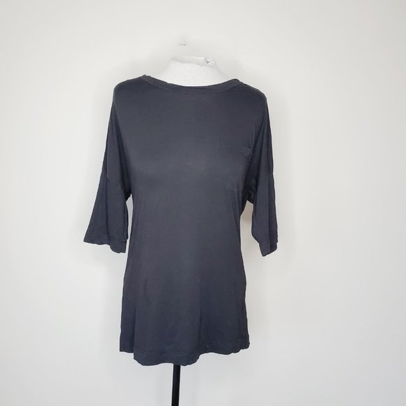 JAMES PERSE 100% Pima Cotton Black Slub T-shirt SMALL size 1 - Picture 2 of 11